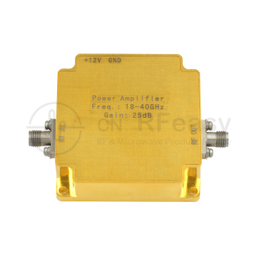 20 dBm P1dB, 18 GHz to 40 GHz, Medium Power GaAs Amplifier